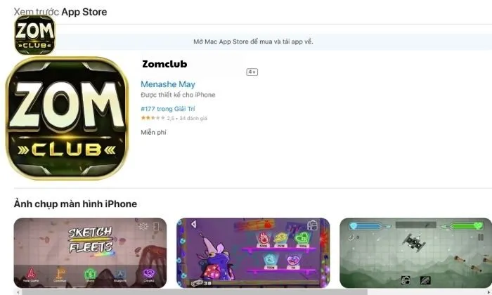 Tải Zomclub trên App Store